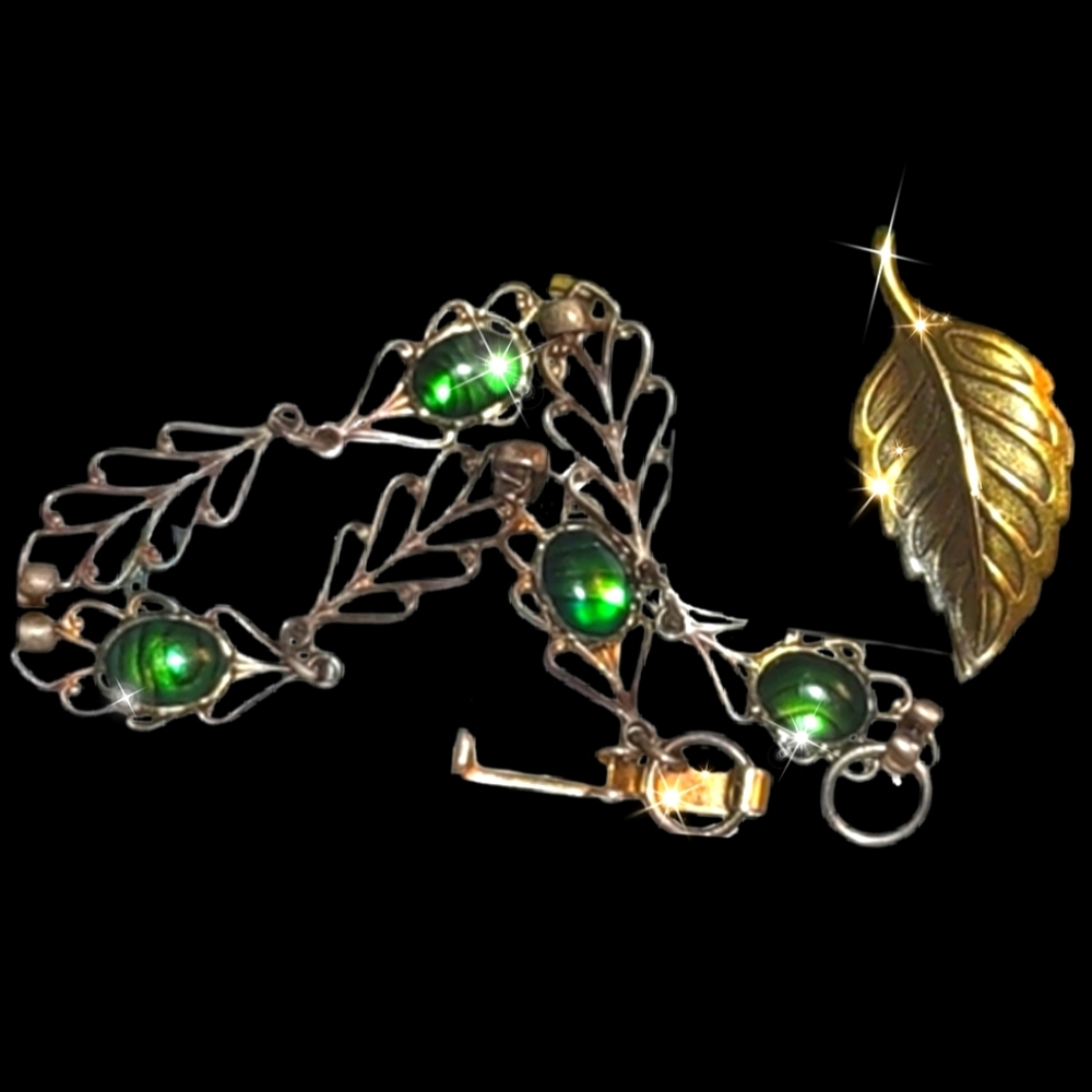 Green Abalone Vintage Bracelet - Picture 9 of 16